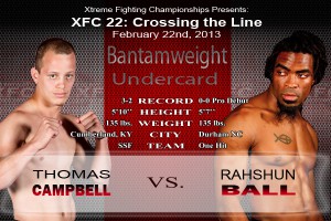 XFC 22 Undercard Thomas Campbell vs Rahshun Ball | officialXFC.com/xfc22 XFC 22 Undercard Thomas Campbell vs Rahshun Ball | officialXFC.com/xfc22
