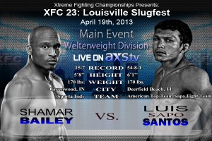 XFC 23 Bailey vs Santos Main Event Live on Axstv | officialXFC.com/xfc23 XFC 23 Bailey vs Santos Main Event Live on Axstv | officialXFC.com/xfc23