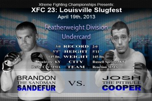 XFC 23 Undercard Brandon Sandefur vs Josh Cooper | OfficialXFC.com XFC 23 Undercard Brandon Sandefur vs Josh Cooper | OfficialXFC.com
