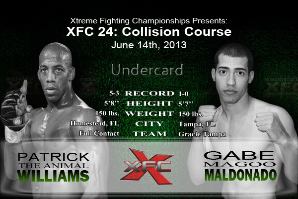 XFC 24 Patrick Williams vs Gabe Maldonado Undercard